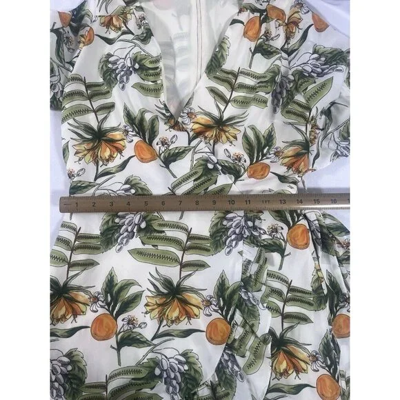 LOST + WANDER Limonada Citrus Print Ruffle Mini Dress Medium - Picture 8 of 9